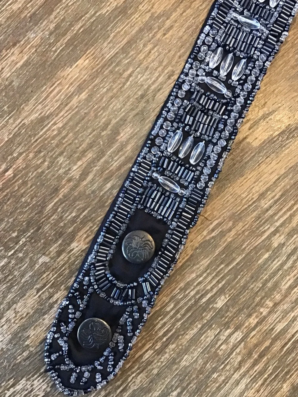 Vintage hand-beaded bohemian statement belt from Ibisco Y2K
